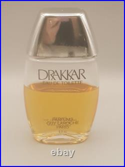 Vintage Ultra Rare Drakkar Guy Laroche Perfume Edt Bottle Men Homme 70 80s
