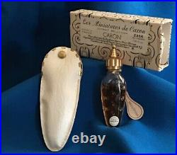 Vintage Unopened Caron Bellodgia French Perfume Miniature Bottle Pouch & Box