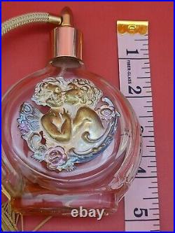 Vintage VCA Crystal Perfume Bottle With Atomizer Made In France