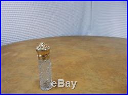 Vintage! Very Rare! I. H. Angel Face Sterling Silver/Cut Glass Perfume Bottle