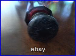 Vintage Victorian Ruby Red Glass Perfume Bottle / Flask Great Condition