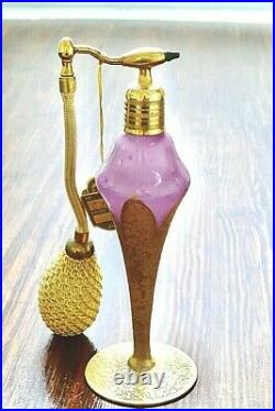 Vintage Voulpte Atomiser in style of DeVilbiss Lavender and Gold New with Tags