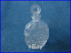 Vintage WORTH Lalique OEILLET Perfume bottle 1/2 oz Signed