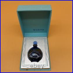 Vintage WORTH by JE Reviens Miniature Cobalt Blue Perfume Bottle 40% With Box