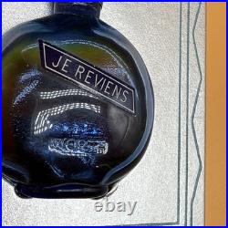 Vintage WORTH by JE Reviens Miniature Cobalt Blue Perfume Bottle 40% With Box