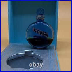 Vintage WORTH by JE Reviens Miniature Cobalt Blue Perfume Bottle 40% With Box