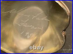 Vintage Wayne Filan Signed 1991 Platinum Overlay Glass Perfume Bottle 10 High