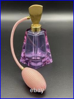 Vintage West Germany Irving W Rice Irice Perfume Bottle Neodymium Glass Atomizer