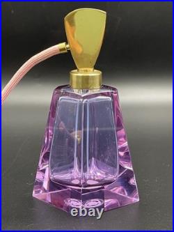 Vintage West Germany Irving W Rice Irice Perfume Bottle Neodymium Glass Atomizer