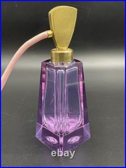 Vintage West Germany Irving W Rice Irice Perfume Bottle Neodymium Glass Atomizer