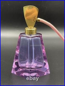 Vintage West Germany Irving W Rice Irice Perfume Bottle Neodymium Glass Atomizer