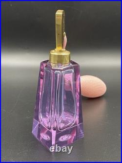Vintage West Germany Irving W Rice Irice Perfume Bottle Neodymium Glass Atomizer