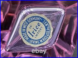 Vintage West Germany Irving W Rice Irice Perfume Bottle Neodymium Glass Atomizer