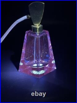 Vintage West Germany Irving W Rice Irice Perfume Bottle Neodymium Glass Atomizer