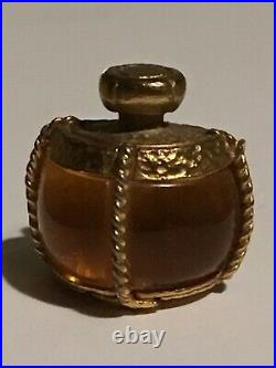 Vintage YSL Yves Saint Laurent Perfume Bottle Gold Plated Brooch