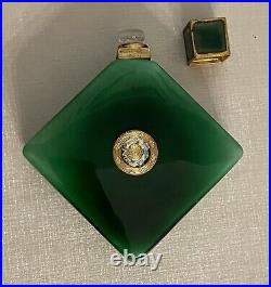 Vintage Ybry Femme de Paris Perfume, Green Baccarat Bottle with Perfume FULL