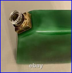 Vintage Ybry Femme de Paris Perfume, Green Baccarat Bottle with Perfume FULL