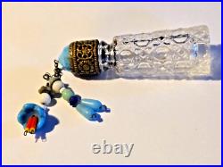 Vintage/antique Irice Dangle Scent Bottle Figures #1949