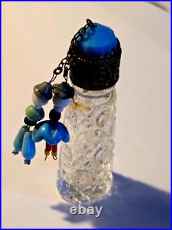 Vintage/antique Irice Dangle Scent Bottle Figures #1949