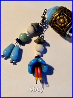 Vintage/antique Irice Dangle Scent Bottle Figures #1949