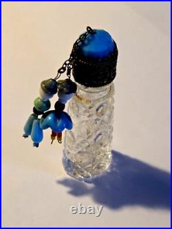 Vintage/antique Irice Dangle Scent Bottle Figures #1949