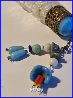 Vintage/antique Irice Dangle Scent Bottle Figures #1949