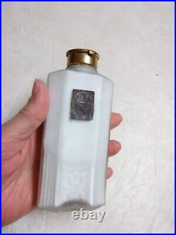 Vintage antique Melba Inc Luv Me powder in frosted glass bottle