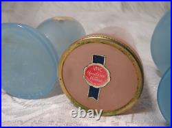 Vintage/antique Vnc Opaline Pink Dresser Bottle, Blue Perfume & Cameo Vase Italy Vintage/antique Vnc Opaline Pink Dresser Bottle, Blue Perfume & Cameo Vase Italy