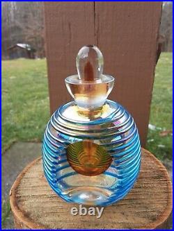 Vintage art deco saguso murano glass perfume bottle with stopper