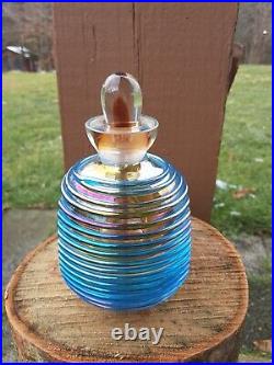 Vintage art deco saguso murano glass perfume bottle with stopper