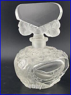 Vintage czech clear frost perfume bottle