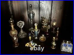 Vintage glass perfume bottle lot 32+ Bottles Avon, Ormolu, Stylebuilt, Glass