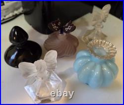 Vintage glass perfume bottle lot Of 5