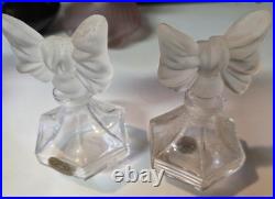 Vintage glass perfume bottle lot Of 5