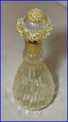 Vintage hand blown Murano Venetian golf flek brass glass perfume bottle atomizer