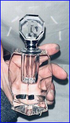 Vintage lot of 8 Glass crystal Perfume Bottle with Stoppers