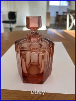 Vintage moser czech glass perfume bottle signed