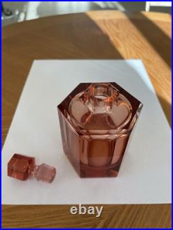 Vintage moser czech glass perfume bottle signed