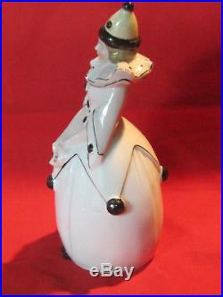 Vintage porcelain figural perfume bottle Germany Perriot clown masquerade figure