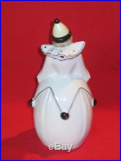 Vintage porcelain figural perfume bottle Germany Perriot clown masquerade figure