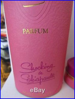 Vintage shocking perfume by Schiaparelli, 1 1/3oz mannequin bottle, fancy pin