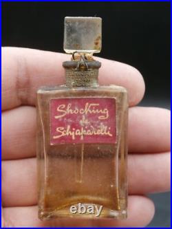 Vtg 1940's Schiaparelli Mini Glass Perfume Bottles Complete Set/4 withOriginal Box