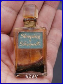 Vtg 1940's Schiaparelli Mini Glass Perfume Bottles Complete Set/4 withOriginal Box