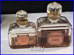 Vtg 2 Rare Caron Bellodgia Perfume Baccarat Crystal Bottles Bottom Etched Reducd Vtg 2 Rare Caron Bellodgia Perfume Baccarat Crystal Bottles Bottom Etched Reducd