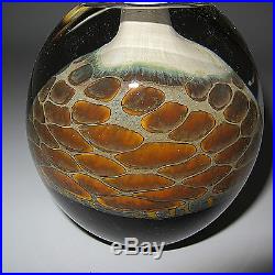 Vtg 2001 Sign Steve Main Blown Crystal Perfume Bottle WithPatterns Found In Nature