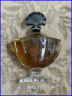 Vtg 50s Shalimar Guerlain Paris 2.5 Oz. Perfume Baccarat Crystal Set Purple Box