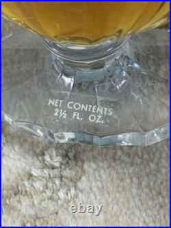 Vtg 50s Shalimar Guerlain Paris 2.5 Oz. Perfume Baccarat Crystal Set Purple Box