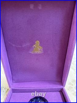 Vtg 50s Shalimar Guerlain Paris 2.5 Oz. Perfume Baccarat Crystal Set Purple Box