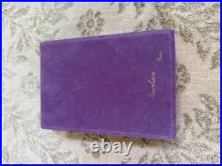 Vtg 50s Shalimar Guerlain Paris 2.5 Oz. Perfume Baccarat Crystal Set Purple Box