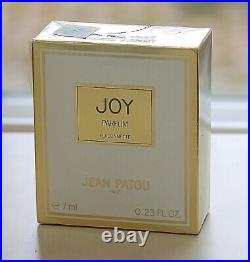 Vtg 80s JOY by JEAN PATOU splash PURE PARFUM 7 ml. 23 oz FLACONNETTE bottle